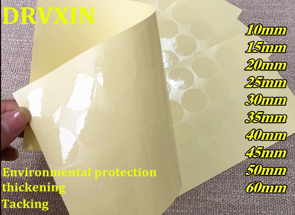 Round PVC transparent blank label 3.5cm For high-end valuable products sealing sticker 3.5 Silk Thick 1000 Pcs/Lot