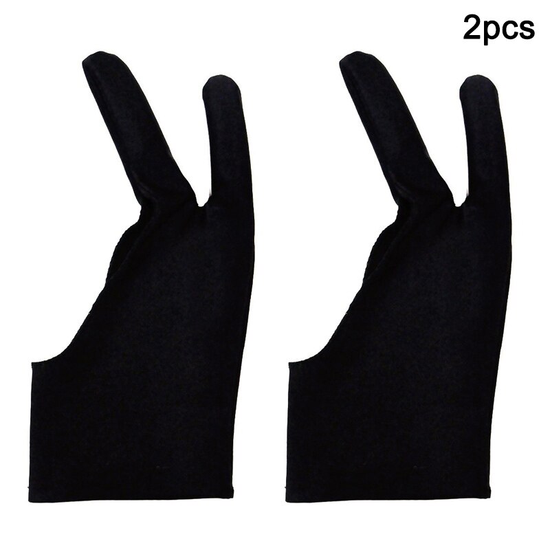 Men Drawing Tablet Glove Artist Gloves with 2 Fingers for Tablet Drawing Oil Painting: 2pcs
