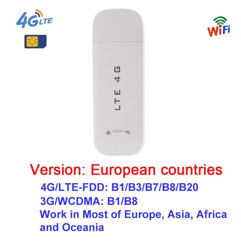 Dongzhenhua UF904 Draagbare Modem 4G Wifi Router Usb Mobiele Hotspot Draadloze 3G 4G Lte Router Met Sim kaart Voor Huawei Xiaomi: Europe Version