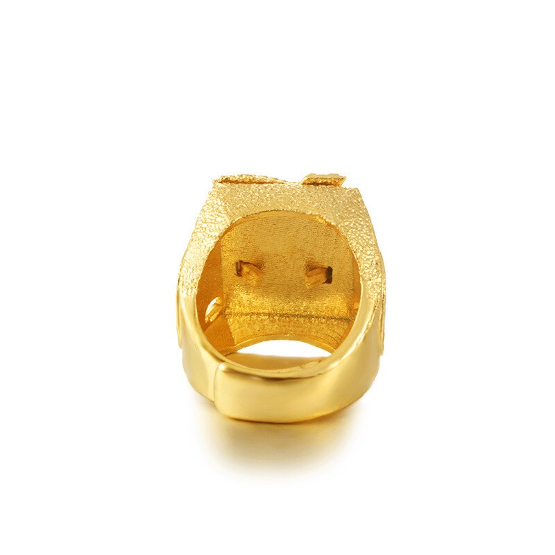 Gold Ring Top No Fade Vietnam Alluvial Gold Dragon Rings Adjustable Fist Knuckles Rings Jewelry for Men