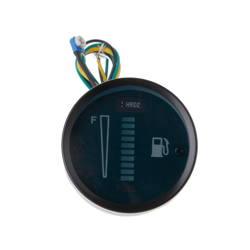 2 "52mm indicatore livello carburante universale per auto moto 8 Schermo a portato 12V: gn