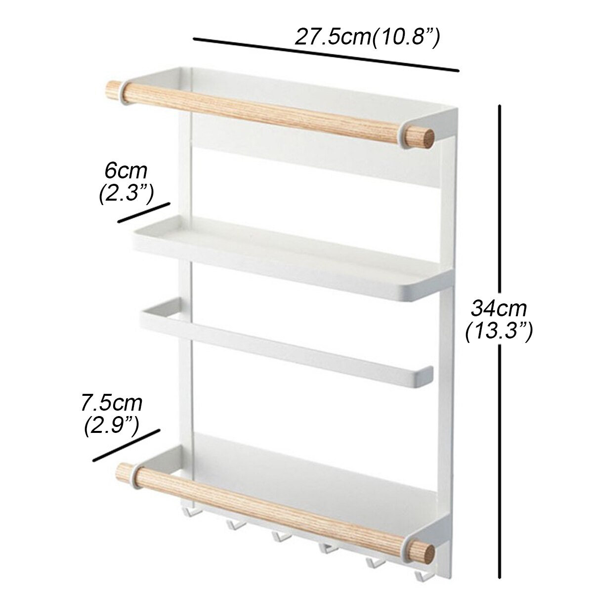 Magnetic Refrigerator Rack Multipurpose Side Shelf Sidewall Spice Space Storage Crack Fridge Kitchen Organizer Suppliers Holder: big white