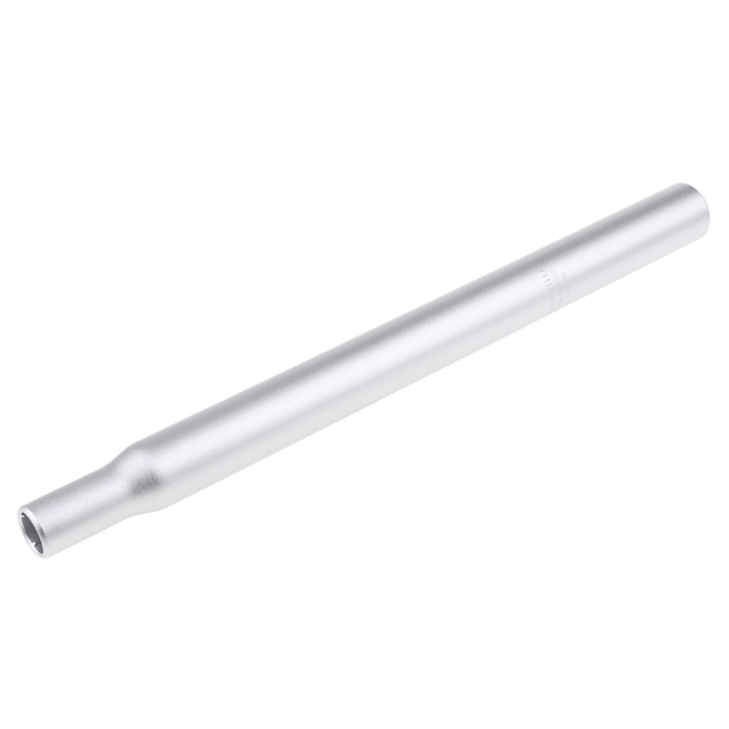 Sadelpind sadelpind 28.6 x 300/350/400/450mm sæde sadelrør forlænger: 30cm sølv