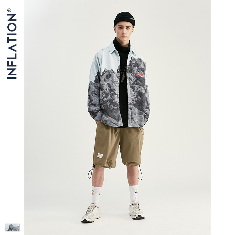 Inflatie Nieuwkomers Chinese Stijl Overhemd Mannen Modis Lange Mouwen Herfst Stijl Mannelijke Casual Shirts 92138W