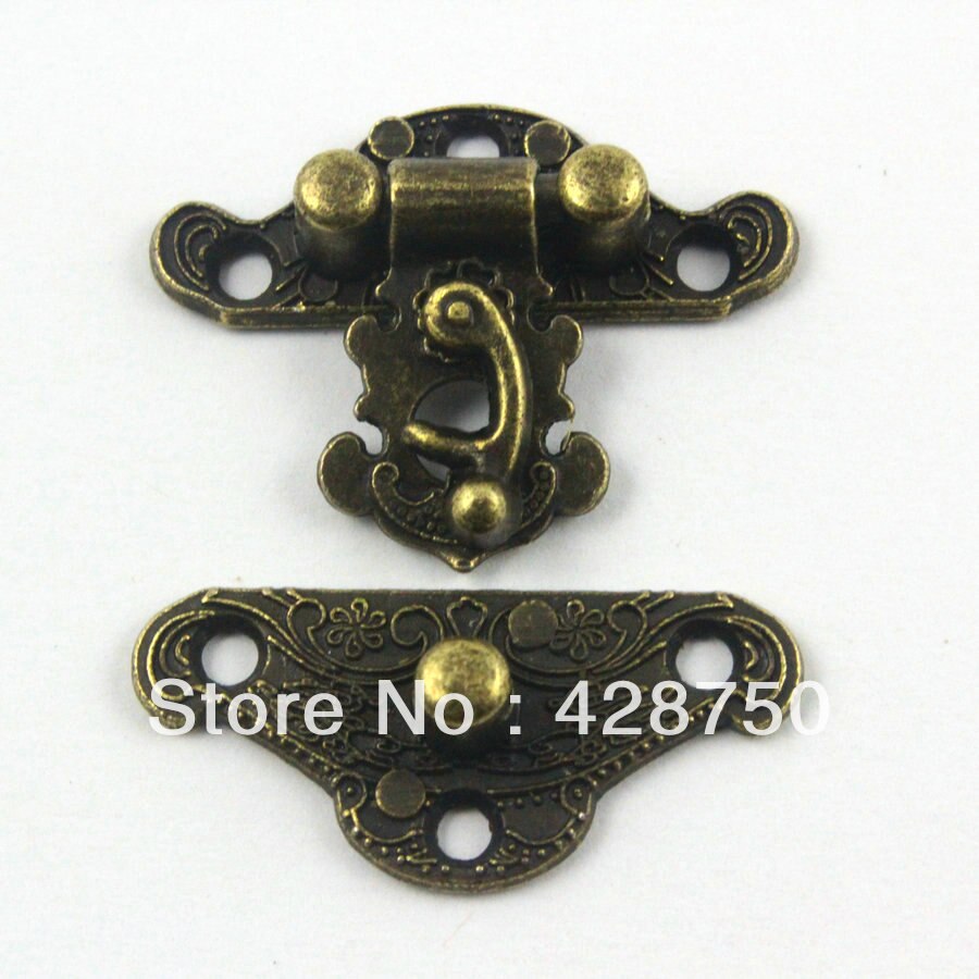 Antique Brass Hasp Latch Lock Jewelry Box Hasp 28*23mm