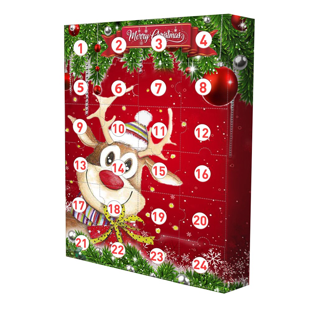 Jul älg adventskalender den med 24 små dörrar harts hängande leksak