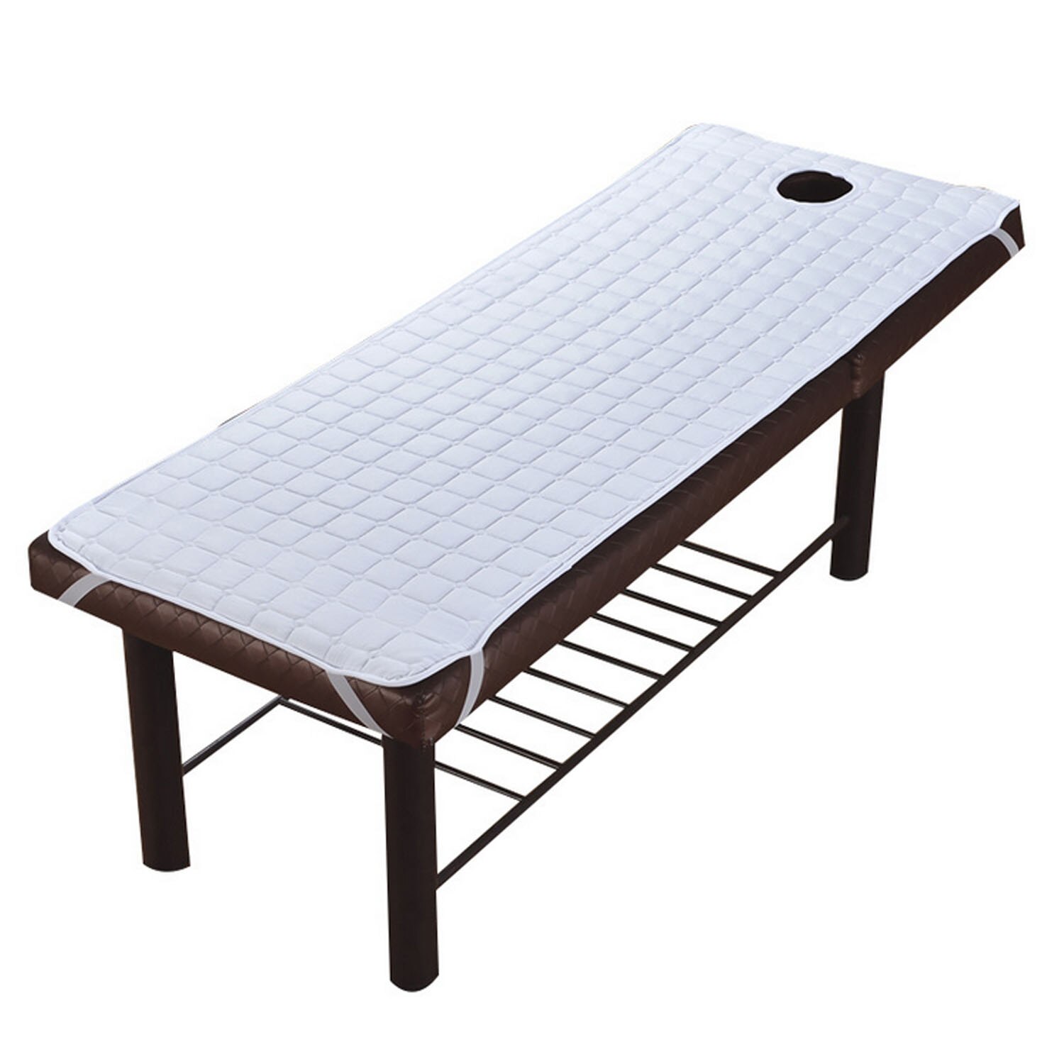 Antislip Schoonheid Cosmetische Salon SPA Massage Bed Tafel Blad Matras Pad met Gezicht Adem Gat 80x190 cm/31.50x74.80 inch: White