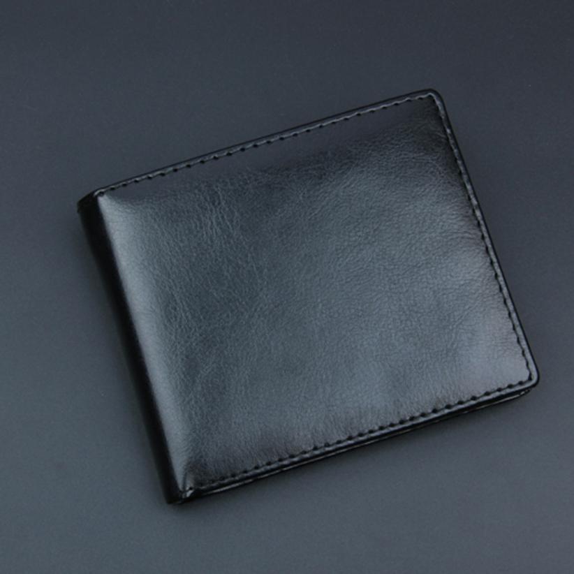 Korte Mannen Bifold Zakelijke Lederen Portemonnee ID Credit Card Holder Purse Zakken stijlvolle Augustus 3