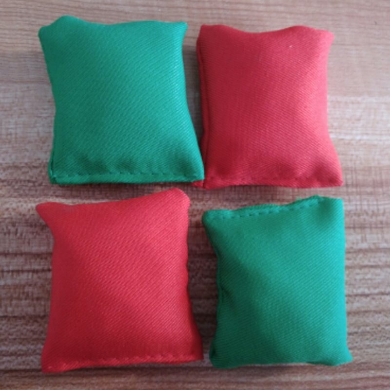 Weather Resistant Cornhole Bean Bags Set Of 8—Red+Green Outdoor Sport Kids Toys For Children