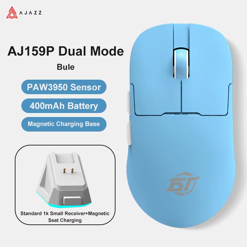 AJAZZ AJ159 APEX/AJ159PRO Kabellose Gamer-Maus mit magnetischer RGB-Ladestation, leichte AJ159P-Gaming-Maus für PC und Laptop