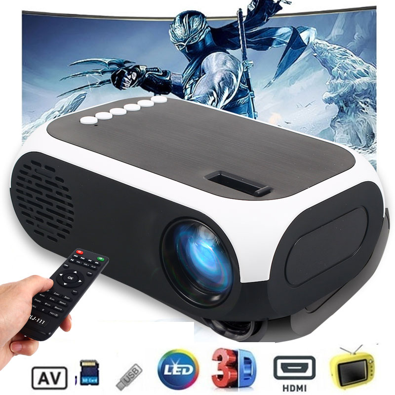 Portable HD LCD Projector AV/USB/HDMI Media Player Multimedia BLJ-111 3D HDMI 2500lums Home Theater HD Video Projector
