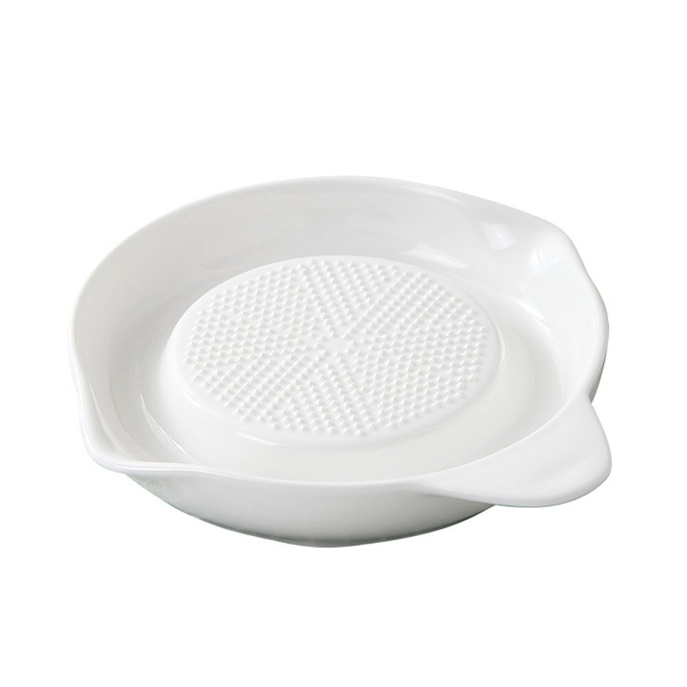 Placa de ralador de cerâmica, ralador de gengibre cerâmica, placa de moedor de alimentos, moedor de alimentos para bebê, placa de moedor de cerâmica