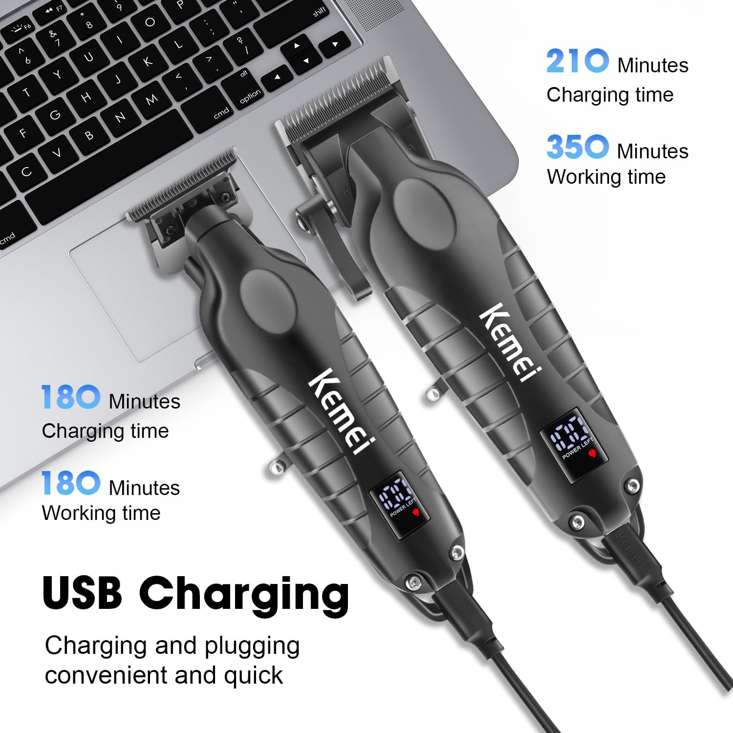 Kemei tondeuse set voor mannen, elektrisch scheerapparaat, tondeuse, professionele snijmachine, KM-2290, KM-2293, KM-1102