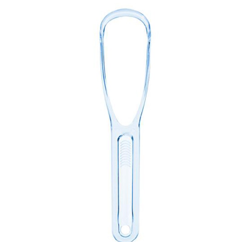 Tongschraper herbruikbare draagbare orale tongreiniger borstel frissere vegers voor volwassenen mondhygiëne: Blauw