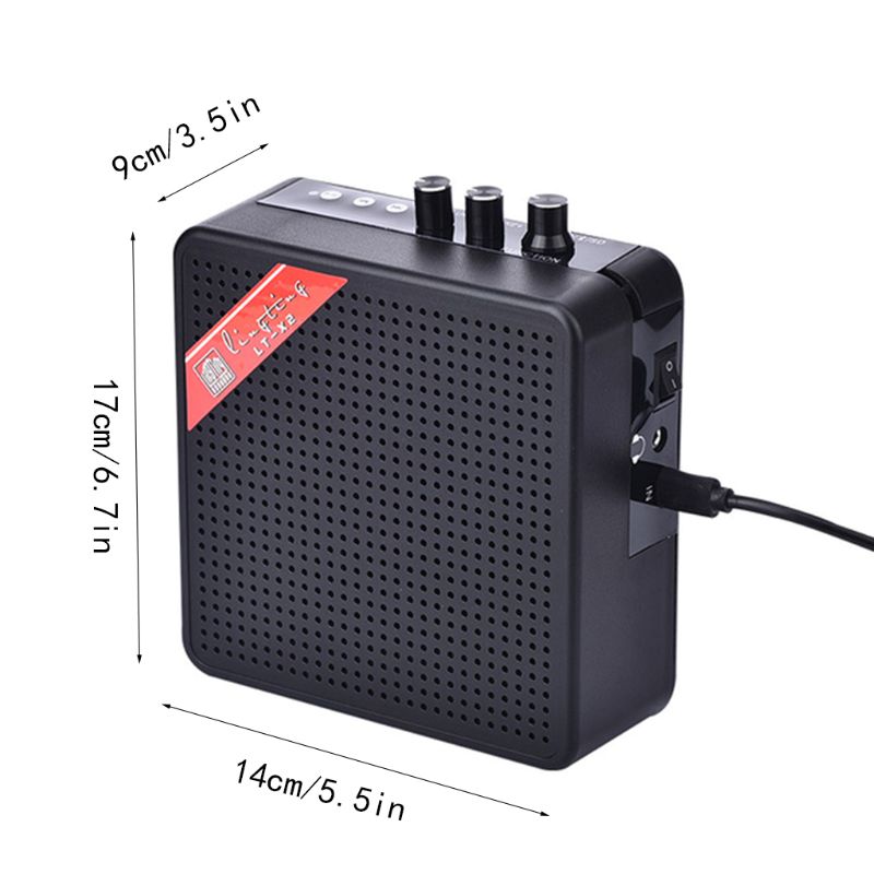 Mini 5W 9V Battery Rechargeable Portable Electric Guitar Bass Amp Amplifier Speaker with bluetooth