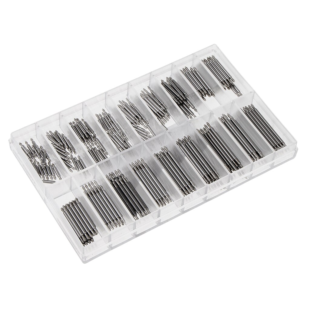 8-25mm Watchmaker Watch Band Spring Bars Strap Bracelet Link Pins Stainless Steel Repair Kit Tool Sets Accessories: 360Pcs 8-25mm