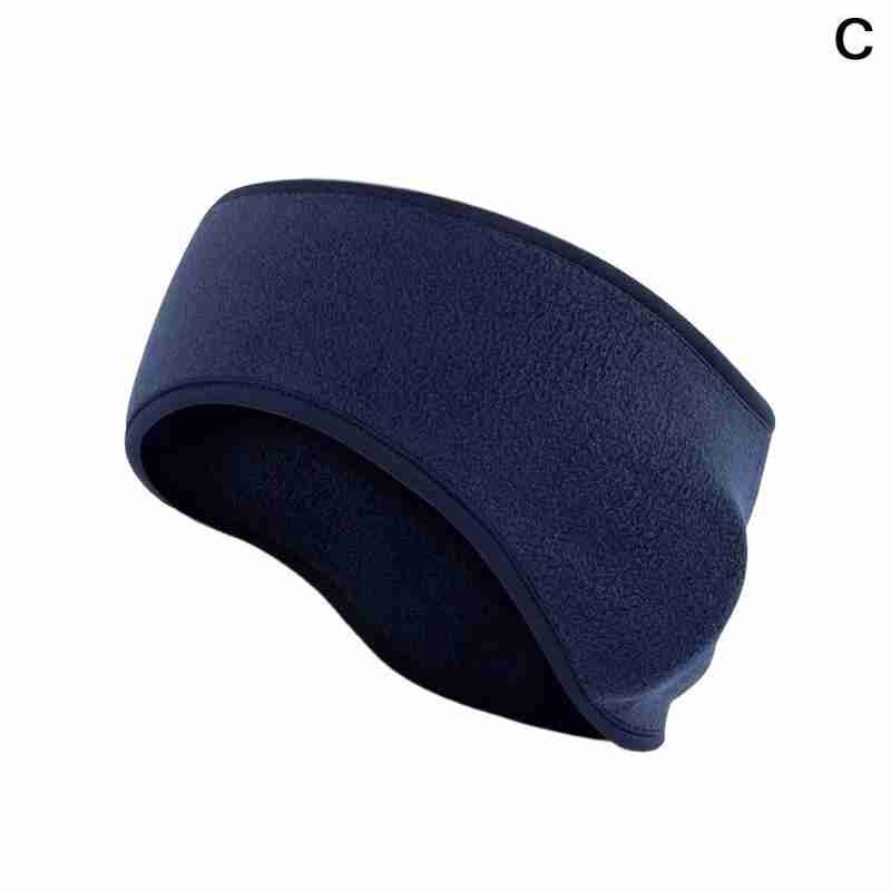 Outdoor Jogging Sports Hair Tape Band Winter Sports Earmuffs Band Warm Protection For Running Windproof Men Headband Ear He C4K4: Dark blue
