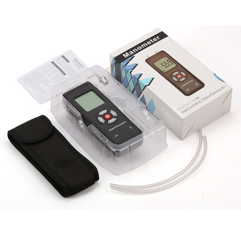 2 psi  /5 psi  /10 psi digitalt manometer lcd differensial lufttrykkmåler lcd digital differensialmåler
