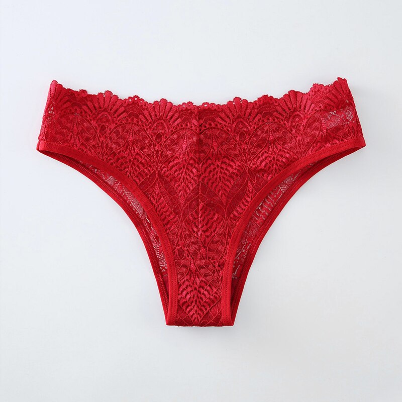 BANNIROU 3pcs Sexy Lace Women&#39;s Panties Sexy Briefs Underwear For Women Female Underpants Solid Mid-Rise Ladies Intimates 2022