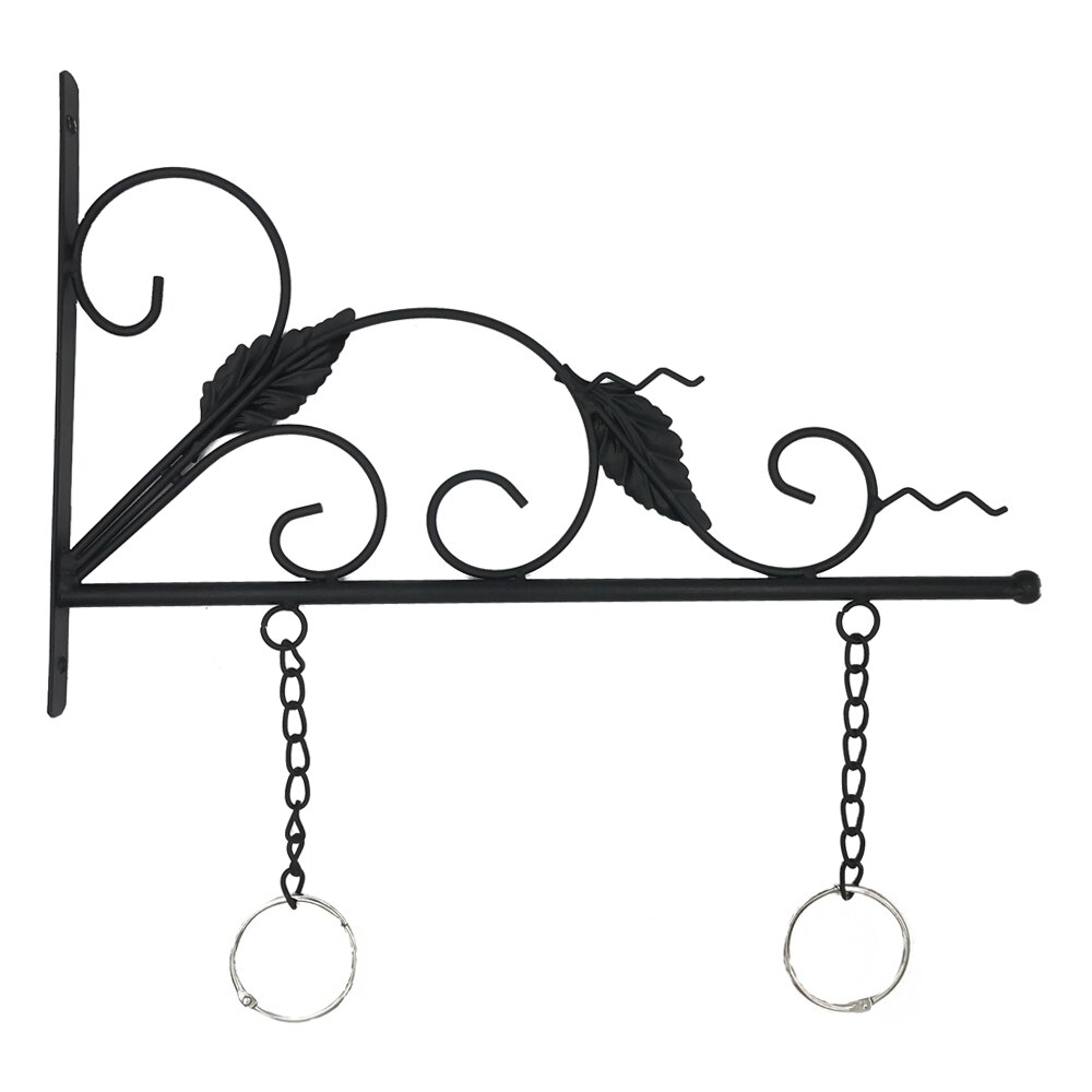 Hanging Sign Europe Style Metal Scroll Brackets for Door Signs Office Home Outdoor Black Iron Decorative