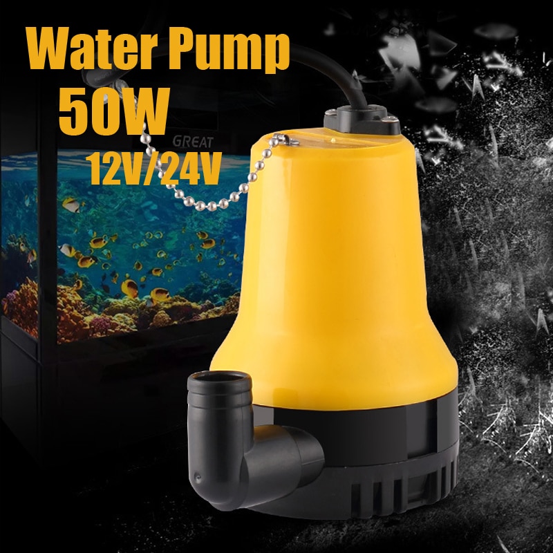 50W 4500L/H 5 M Dc 12 V/24 V Solar Water Pomp Borstelloze Motor Watercirculatie dompelpomp Irrigatie Fontein Visvijver