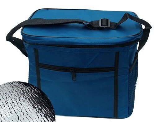 Stor tykkere foldende frisk holder køletaske madpakke til mad frugt skaldyr bøf isolering termisk pose isolering ispose: Blå