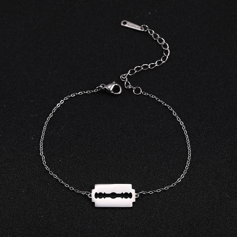 Pulseras simples de acero inoxidable para mujer, pulsera con colgante de brújula de rayo, joyería de lujo, pulsera de con dijes,: VERMEIL