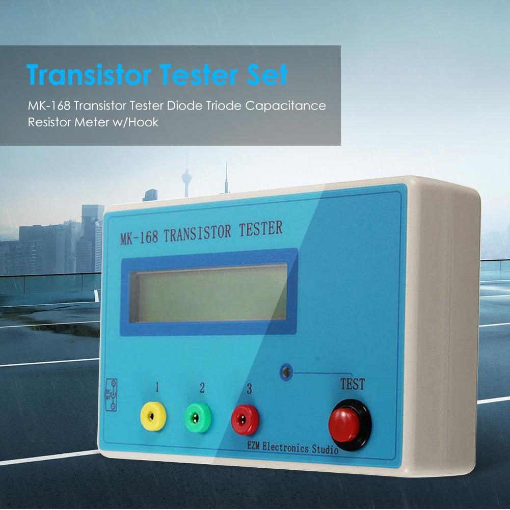 MK-168 Backlight Transistor Tester Diode Thyristor Capacitance Resistor Detector Electrical Frequency Meters Instruments