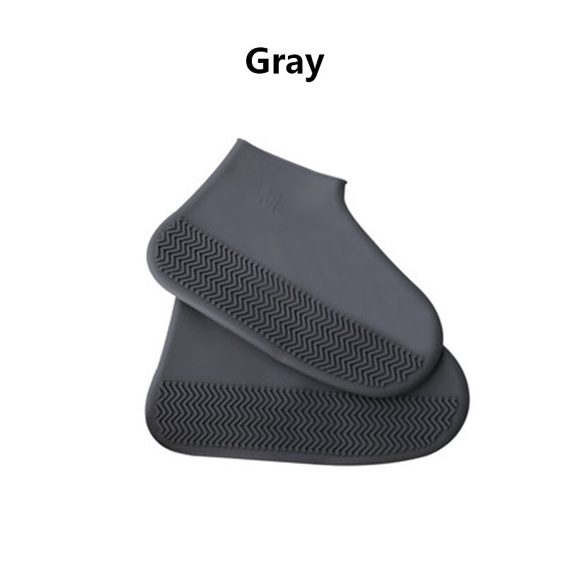 1 Paar Herbruikbare Waterdichte Elasticiteit Overschoenen Voor Reizen Strand Antislip Rubber Regen Overschoenen: Gray / M