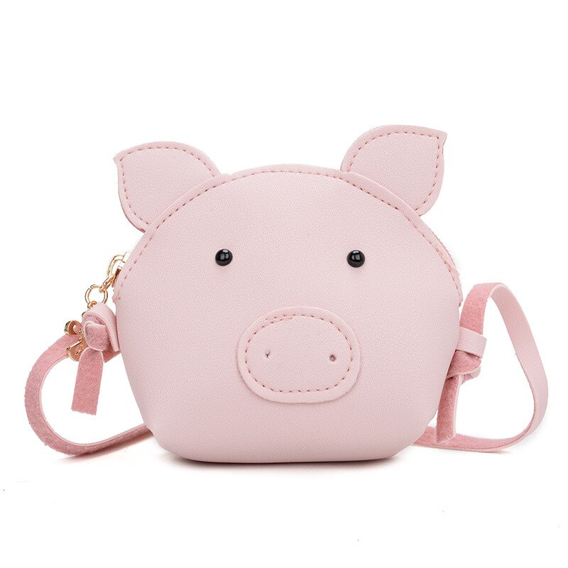 Monedero de oveja renagada para niñas, monedero para niños, bolso cambiador pequeño de piel sintética con dibujos animados para niños, bandolera tipo mensajero de princesa: Pink