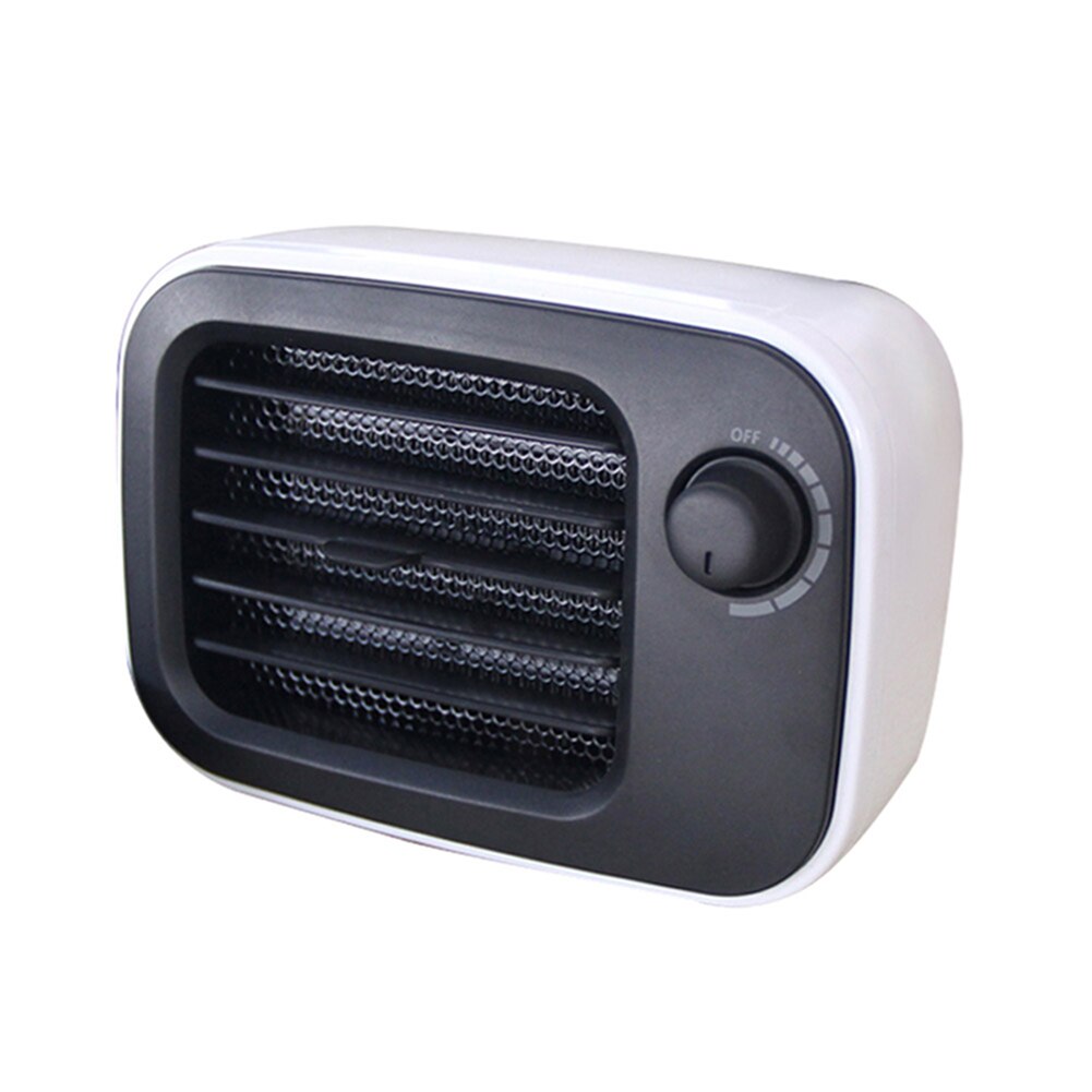 Mini Desktop Ceramic Electric Heater Portable Energy Saving Smart Constant Temperature Heater for Home Office FPing: White / 50 W