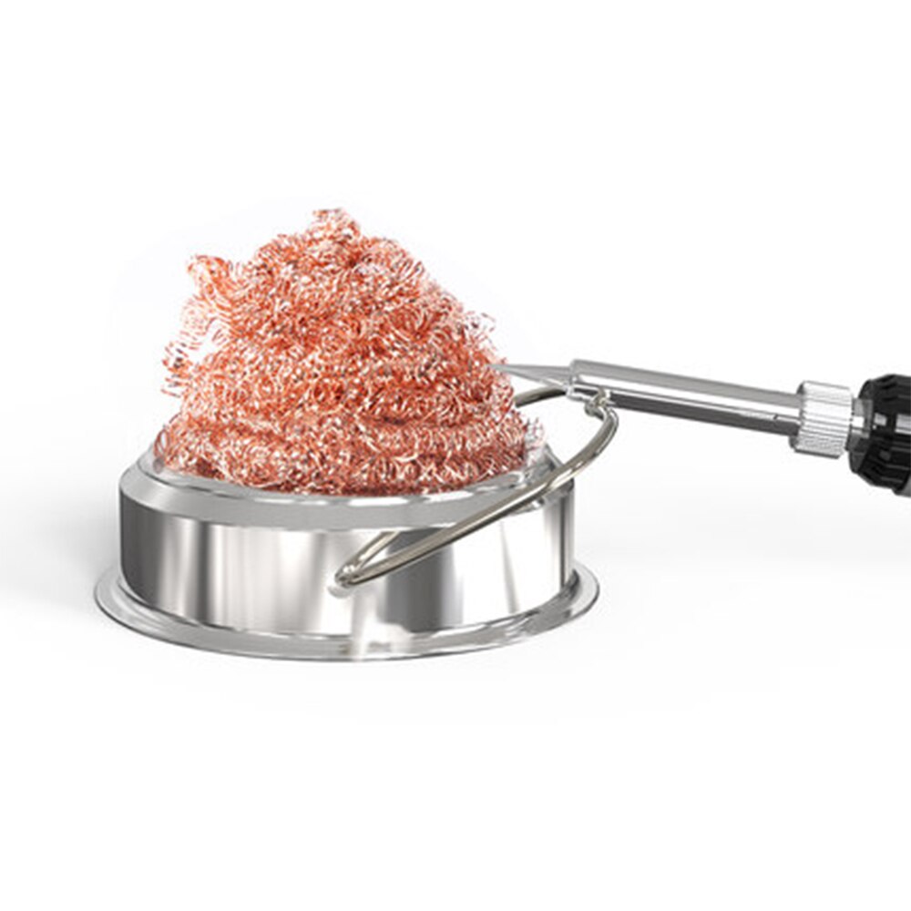 Clean Net Solder Iron Tip Cleaner Ball Holder Steel Wire With Stand Set Welding Soldering Cleaning Electric iron Accessories: White