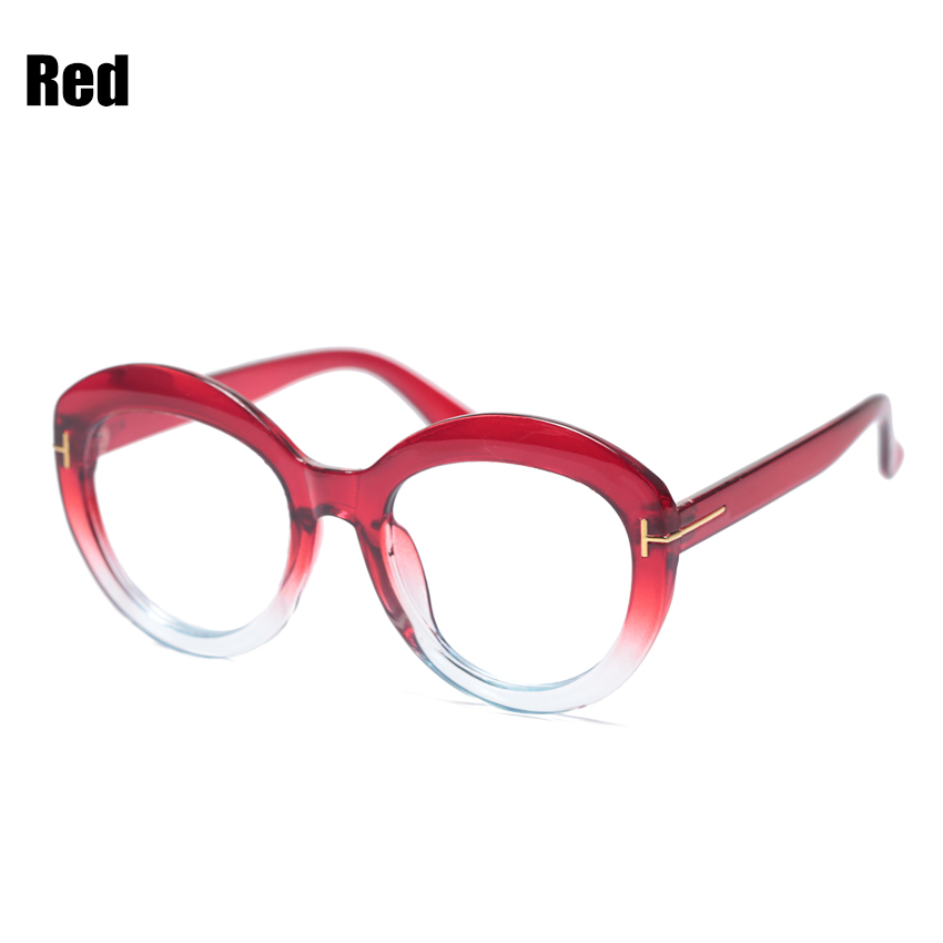 SOOLALA plastikowe okrągłe przezroczyste okulary optyczne rama kobiety kobieta 2021 przezroczyste klosze spektakl krótkowzroczność okulary korekcyjne: czerwony