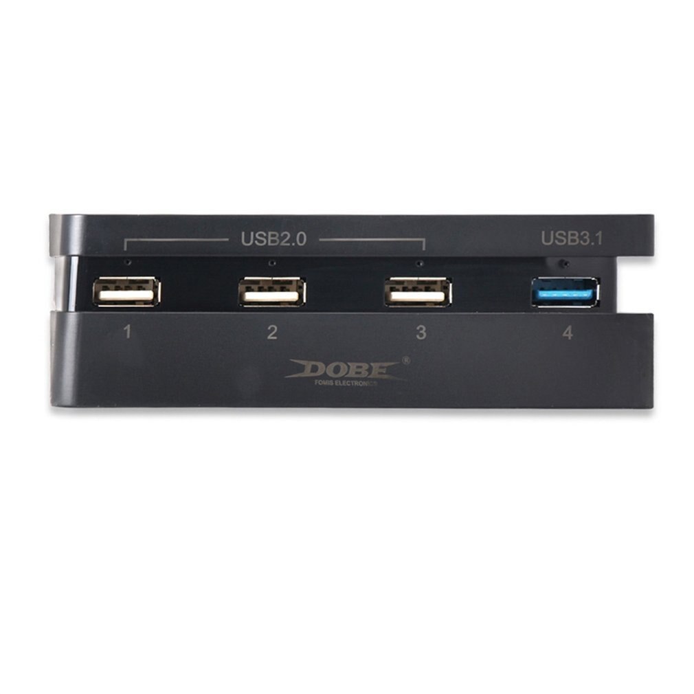 Super haute vitesse 4 en 1 USB Hub adapté pour Sony Playstation 4 mince PS4 mince Console noir contrôleur accessoire USB 2.0