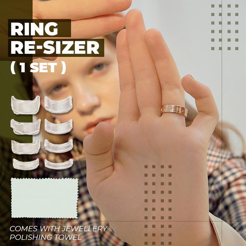 Ring sizer justering 8 størrelser silikone usynlig resizer løse ringe justering silikone reducer gennemsigtig spacer flere modeller