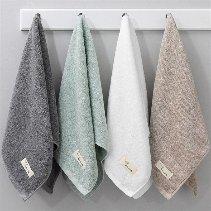 34X75Cm Effen Kleur Antibacteriële Alsem Katoen Handdoek Absorberende Huidvriendelijke Huishoudelijke Gezichtsreiniging Handdoeken