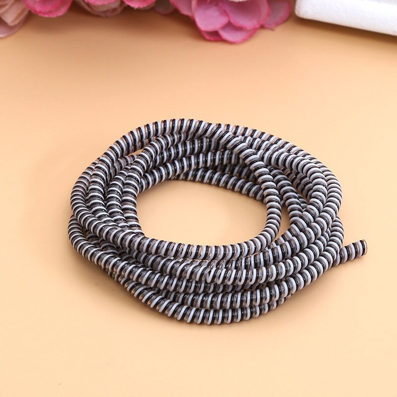 1Pc kabel spiralny USB Protector dla Iphone słuchawki odporne na kurz Winder 1.4M Earpods ochrona liny wiosna sznurka słuchawki pokrywa: 5