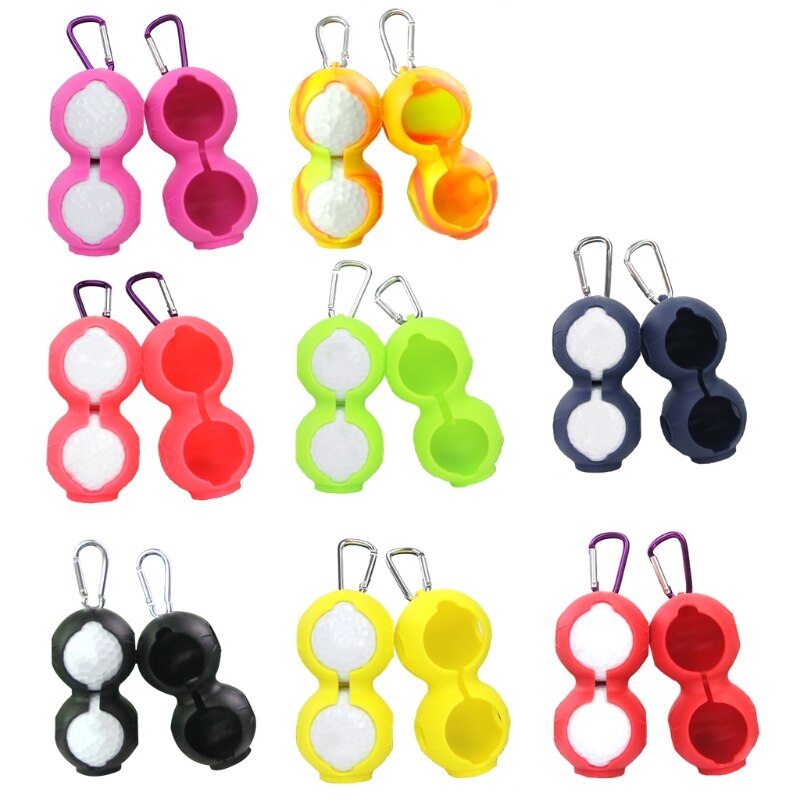 Silicone Golf Ball Cover Wear Resistant Protective with Keychain Golf Accessories Supplies Lightweight Golf Ball Sleeve