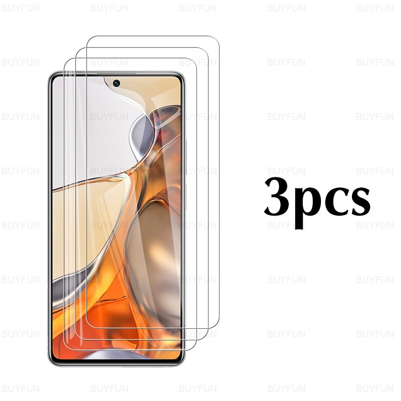 Für Xiaomi 11 T Profi 6,67 zoll Vorne Bildschirm Schutz Glas Für Xiaomi Mi11 T Xiomi 11 T Profi Gehärtetem schutz Kamera Objektiv Glas: Pro Xiaomi 11T / 3Stck HD
