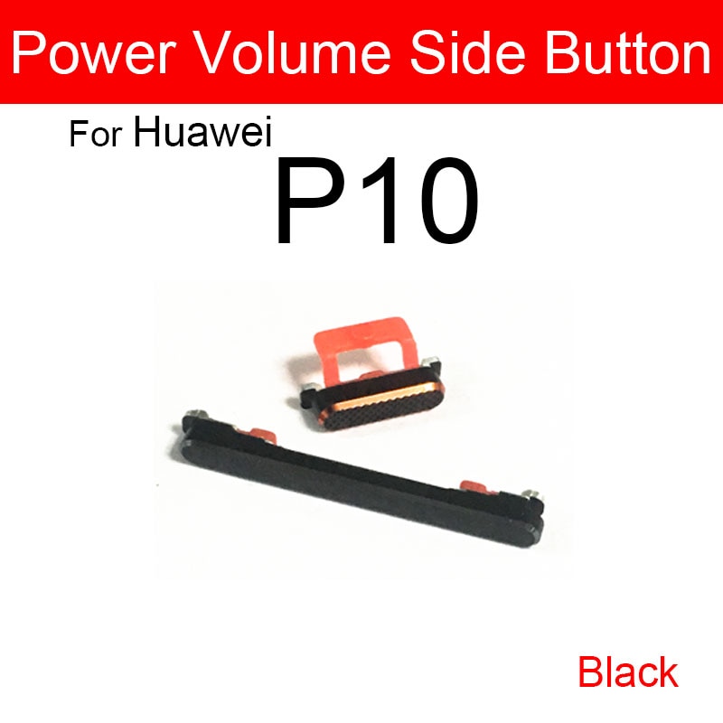 Strömvolymknapp flex bandkabel för huawei  p10 lite  p20 p30 pro upp och ner ljudkontrollknapp reservdelar reparationsdelar: Svart  p10