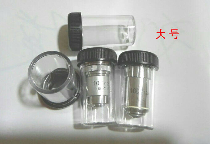 5 PCS Microscope Objective Lens Protection Box RMS Thread Microscope Plastic Lens Box objective lens protection box