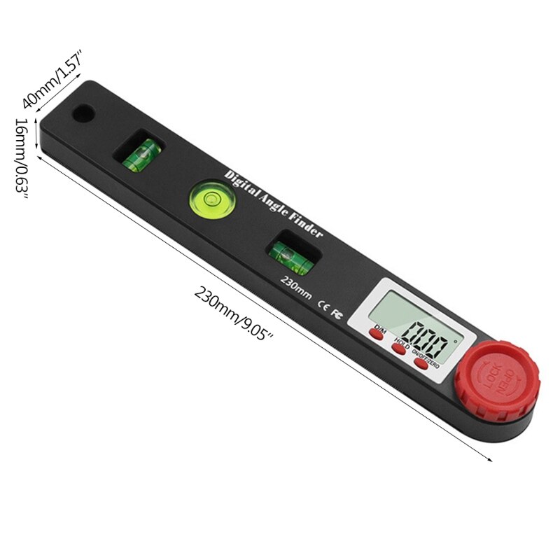 High Precision 4-in-1 Digital Display Angle Ruler Electronic Universal Level Inclinometer Horizontal Balance Ruler Home