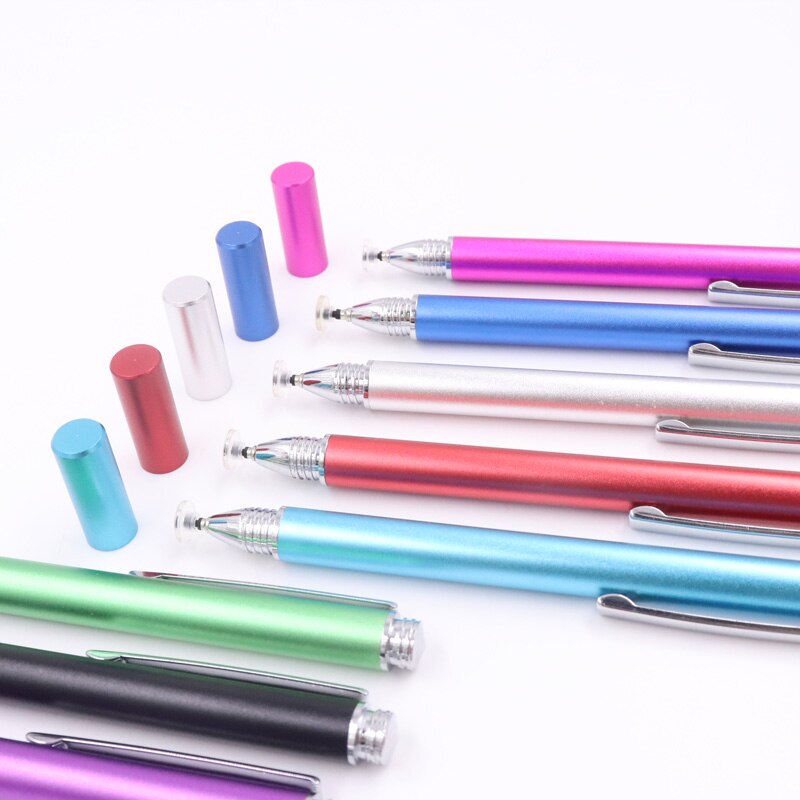 disc tip stylus touch pen with metal clip for your study and work