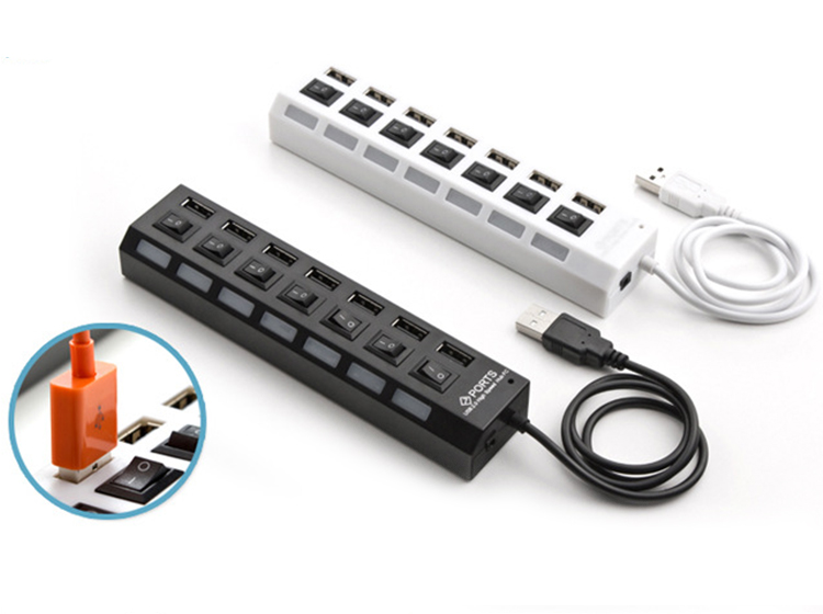 High Speed Micro Mini 4 Ports 2.0 USB HUB splitter Adapter For Laptop PC Notebook Receiver Computer Peripherals Accessories