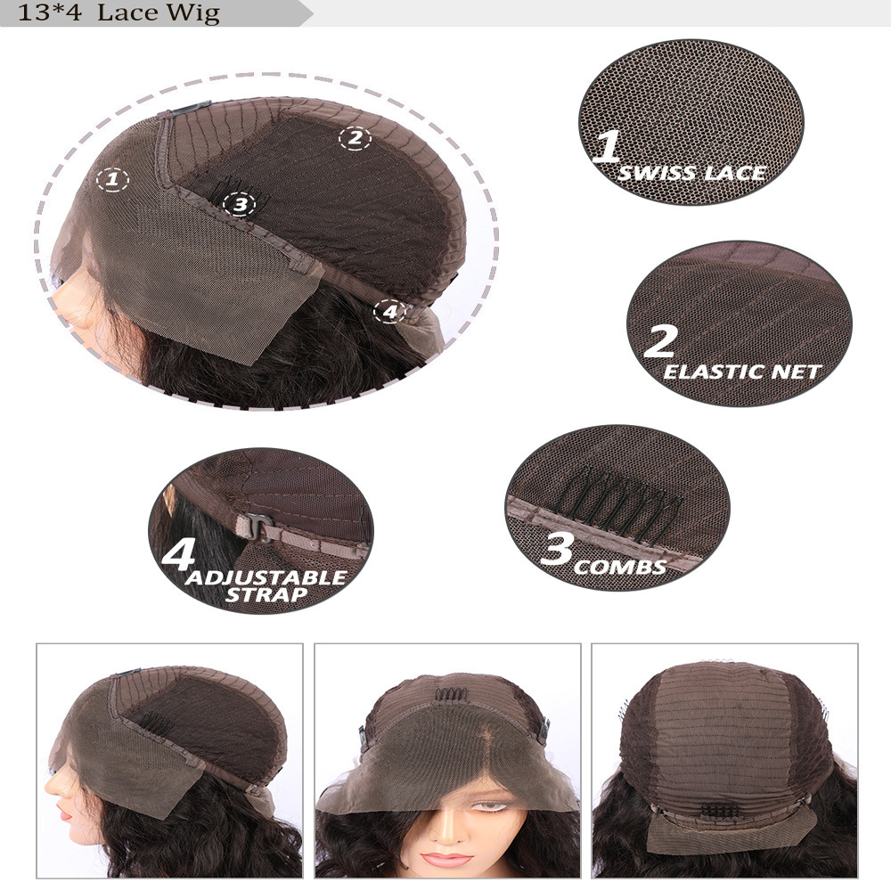 Synthetic Hair Bob Lace Front Wigs Pre Plucked Straight Lace Frontal Wig Lace Front Short Bob Wig