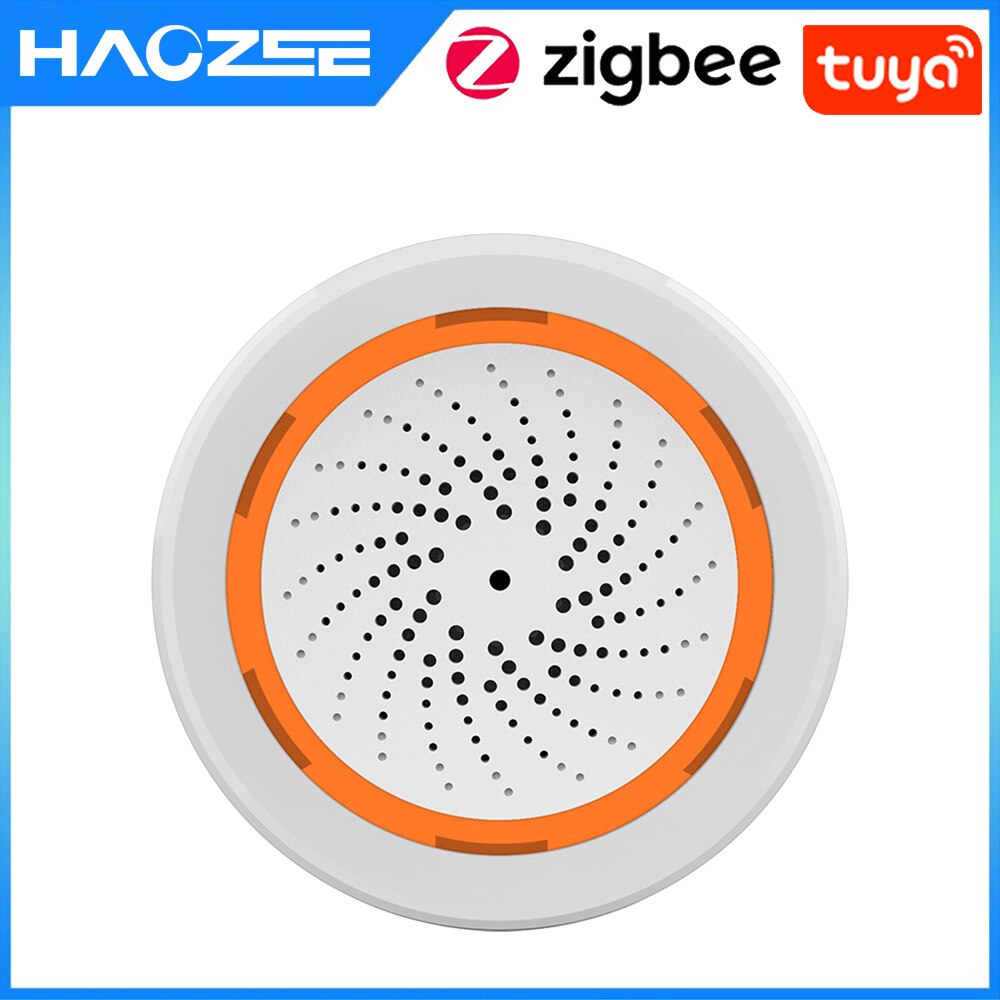 Tuya Smart Temperature And Humidity Alarm Built-In Battery 3 In 1 Zigbee Sensor, Can Be Used With TUYA Smart Hub