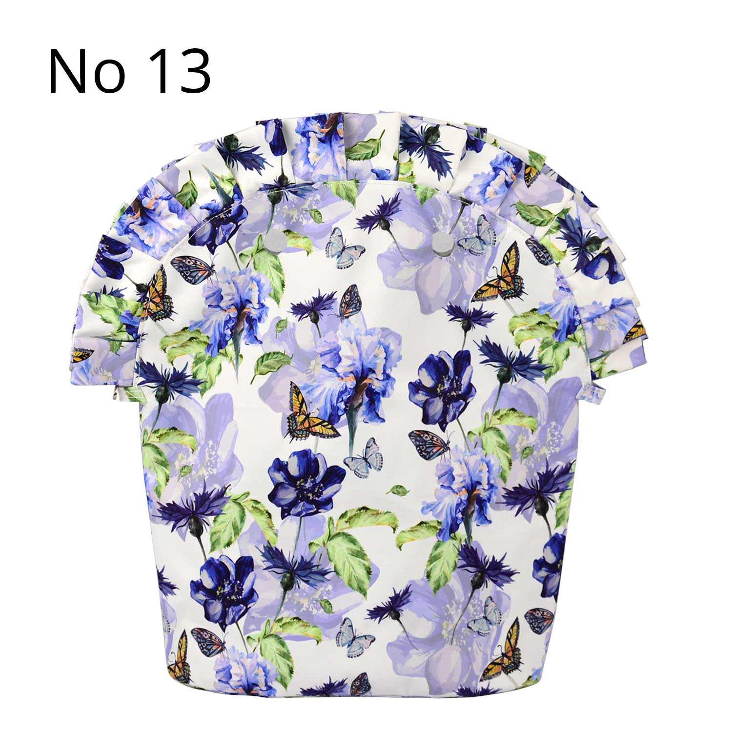 TANQU Floral Frill Pleat Lining Zipper Pocket for Obag 50 composite cloth Insert with Inner Waterproof Coating for O Bag 50: No 13