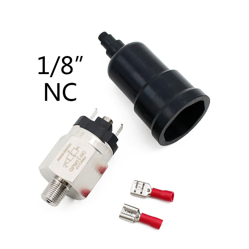 1/4" 1/8'' Micro Pressure Adjustable Diaphragm Hydraulic Switch QPM11-NC / QPM11-NO Pressure Switch Wire External Thread Nozzle: QPM11 1 8 NC