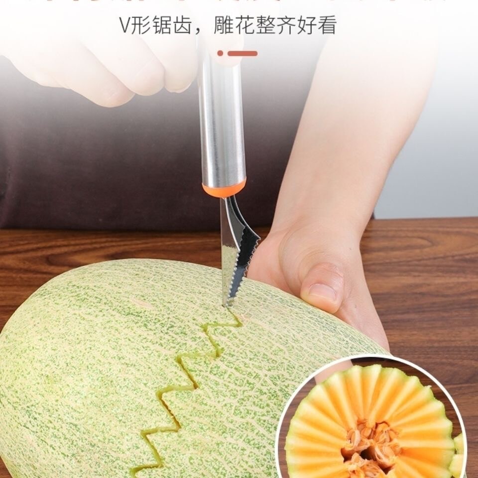 Stainless Steel Triangle Fruit Carving Knife Fruit Platter Artifact Triangle Vegetable Knife Non-slip Carving Blade Kitchen Tool