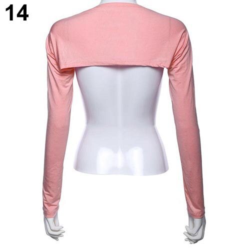 Vrouwen Solid Katoen Stretch Een Stuk Schouder Mouw Zon Arm Cover: Plum